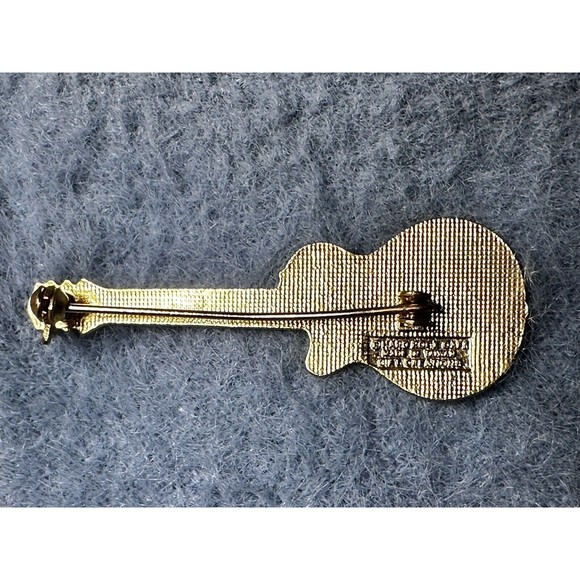 Hard Rock Cafe Les Paul HRC Pin NO CITY Taiwan Bar Clasp 3LT Mesh Back - Picture 2 of 3